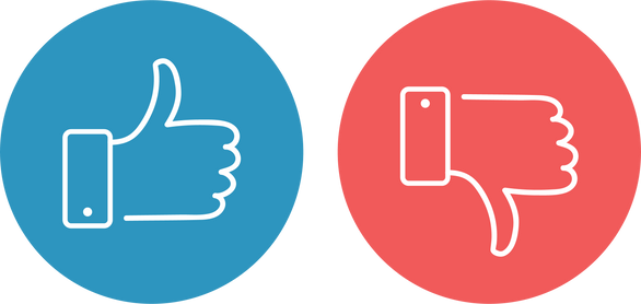 Like and dislike icons